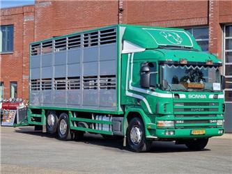 Scania P114-340 2 deck livestock - Loadlift - Moving floo
