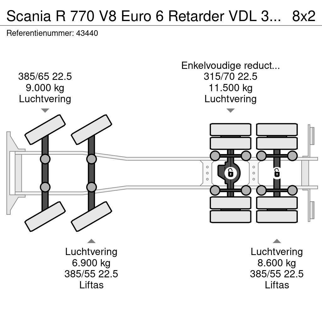 Scania R 770 V8 Euro 6 Retarder VDL 30 Ton haakarmsysteem Koukkulava kuorma-autot