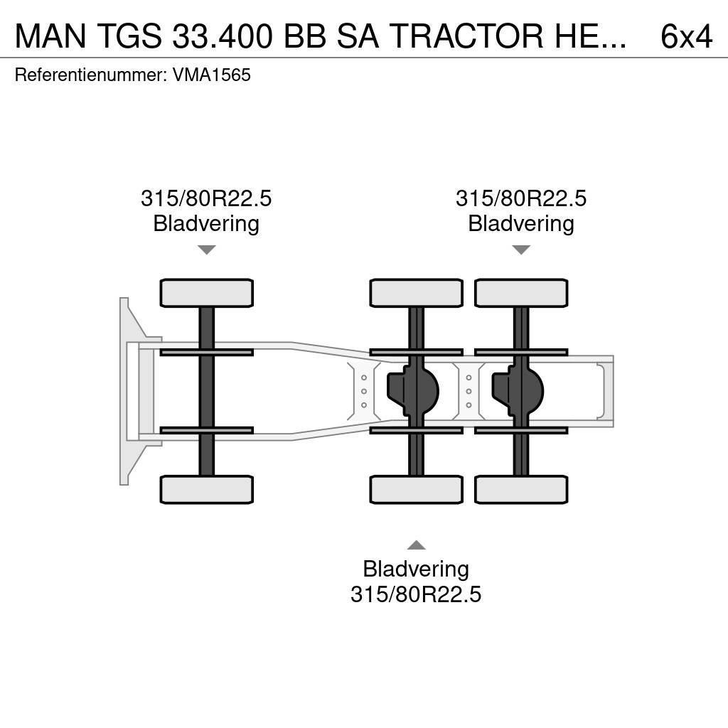 MAN TGS 33.400 BB SA TRACTOR HEAD (13 units) Vetopöytäautot