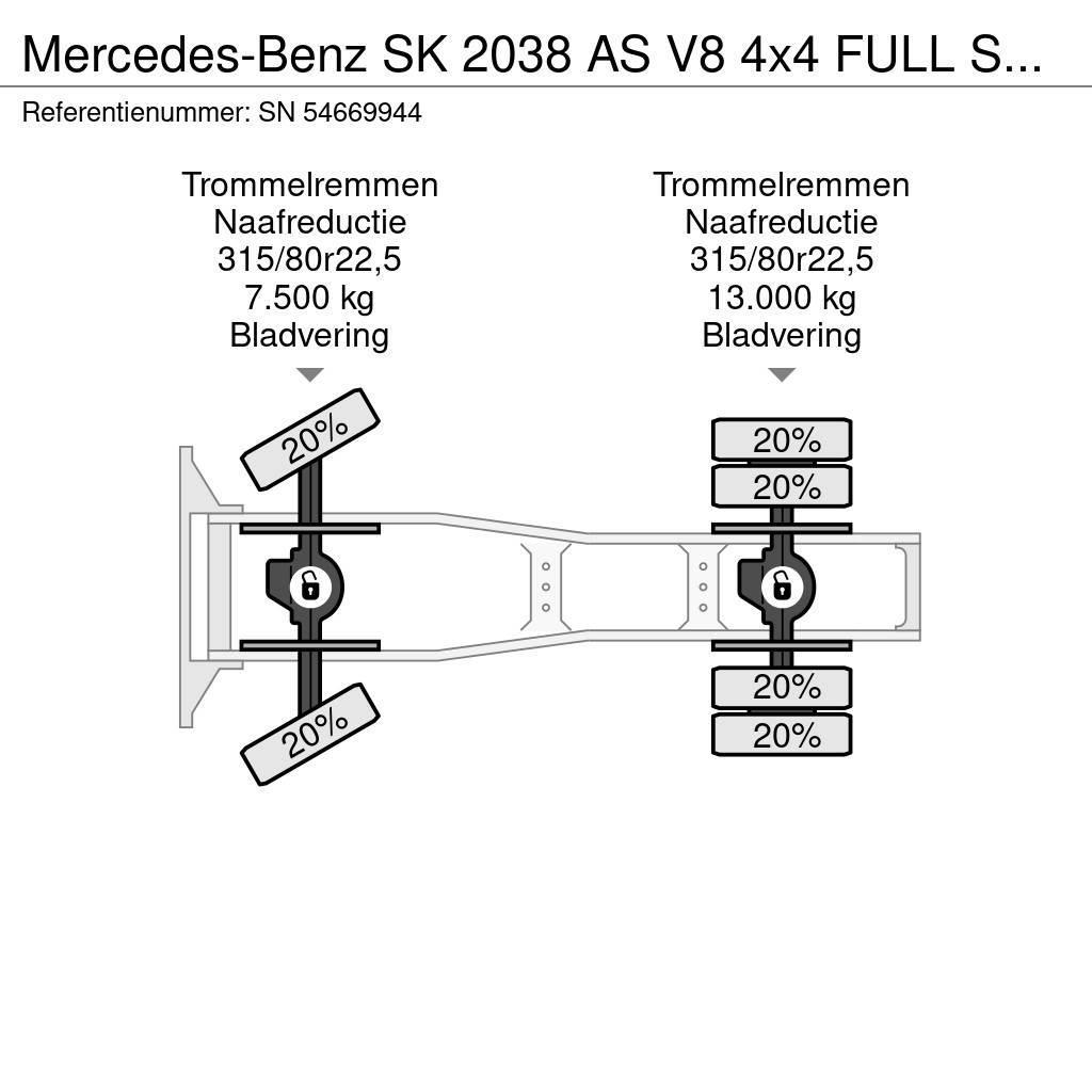 Mercedes-Benz SK 2038 AS V8 4x4 FULL STEEL SUSPENSION (ZF16 MANU Vetopöytäautot