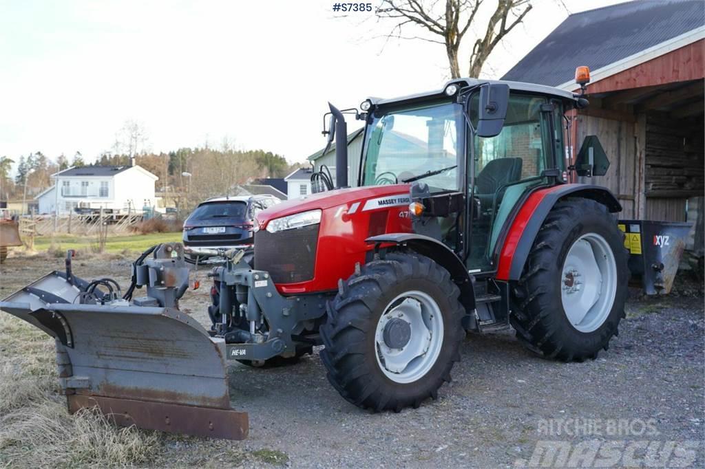Massey Ferguson MF 4707 with sand spreader and folding plough Traktorit