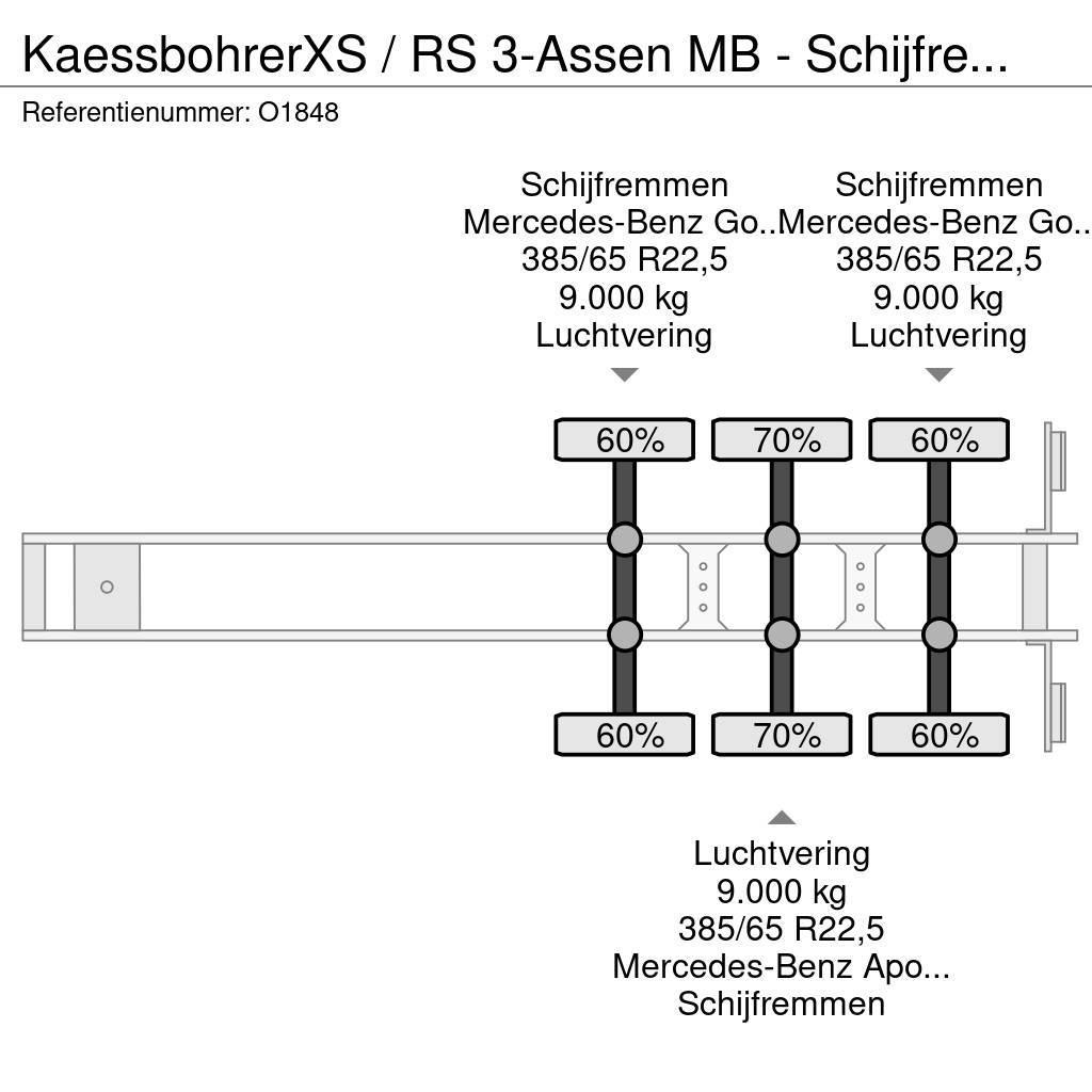 Kässbohrer XS / RS 3-Assen MB - Schijfremmen - Schuifzeilen/S Curtainsider semi-trailers