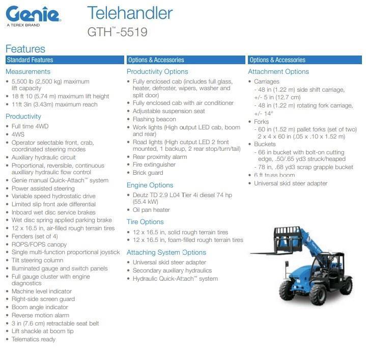 Genie GTH-5519 Telescopic handlers