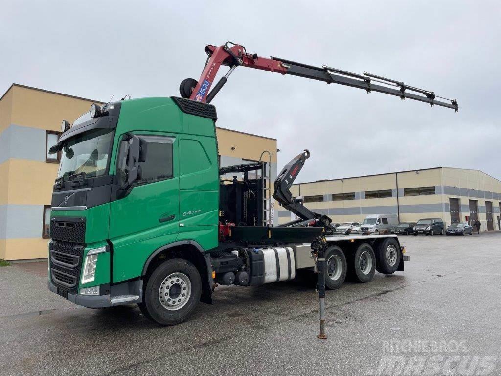 Volvo FH540 8x4*4 + HMF 1520 CRANE + HIAB 24T LIFT Crane trucks