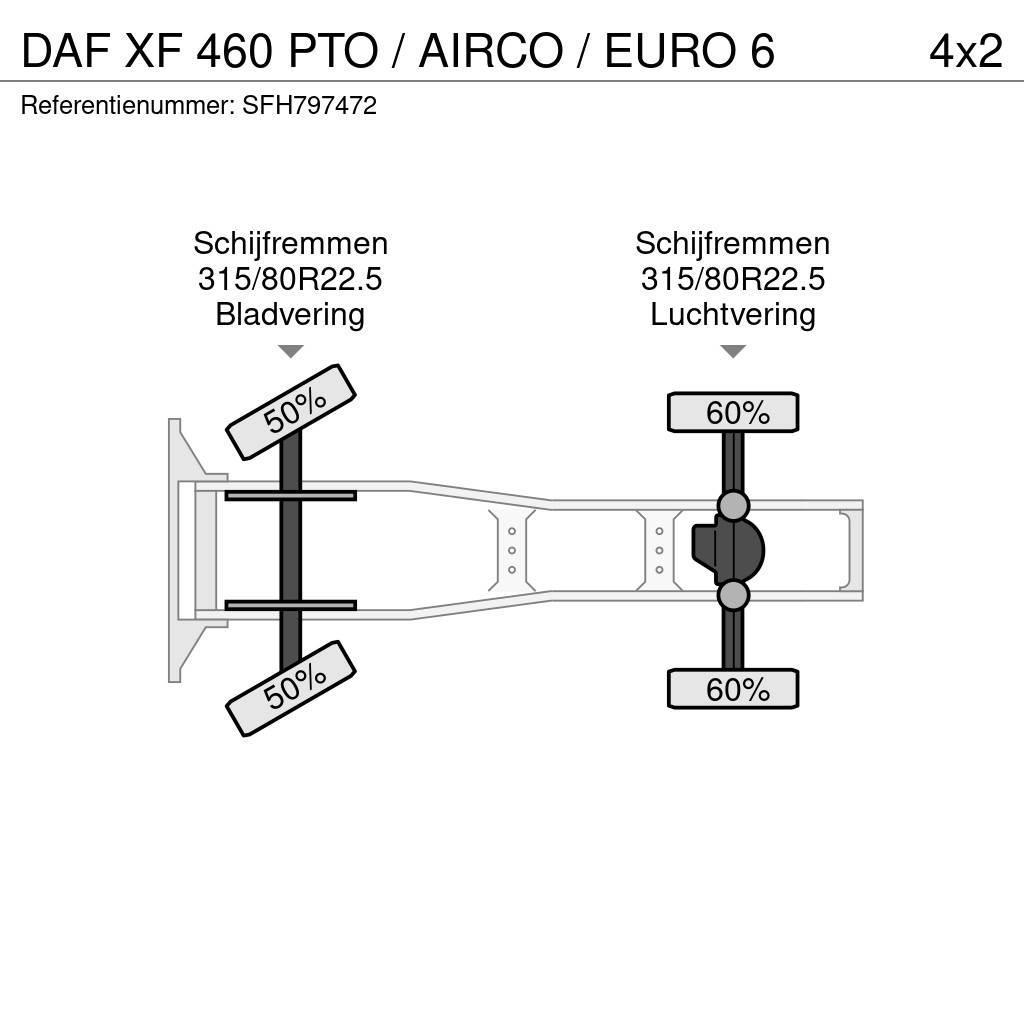 DAF XF 460 PTO / AIRCO / EURO 6 Tractor Units