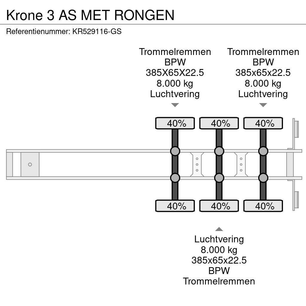 Krone 3 AS MET RONGEN Curtainsider semi-trailers