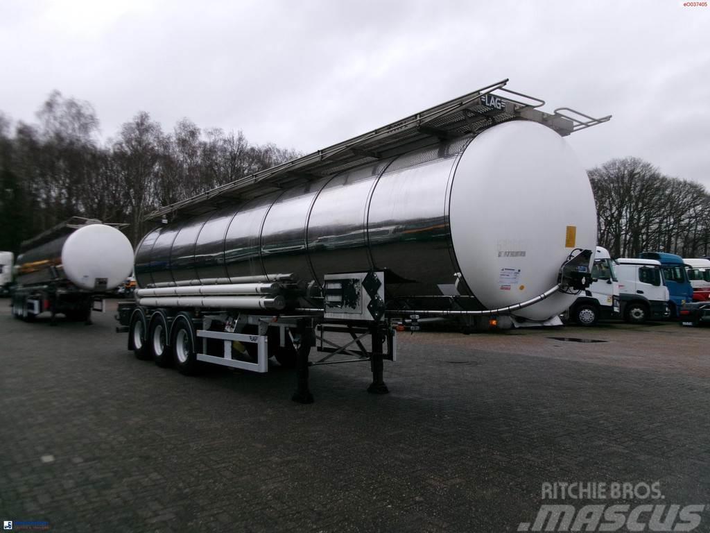 LAG Chemical tank inox L4BH 30 m3 / 1 comp + pump Tanker semi-trailers