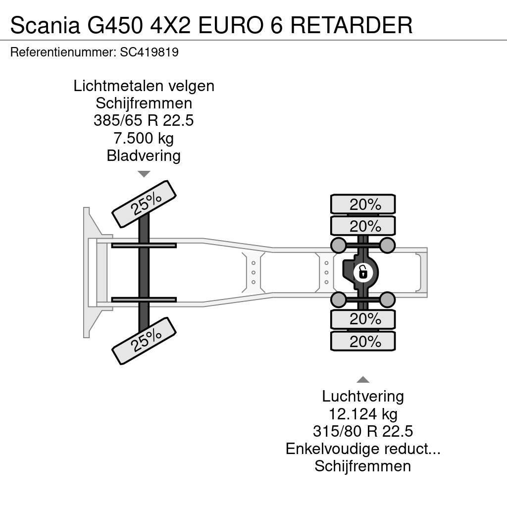 Scania G450 4X2 EURO 6 RETARDER Tractor Units