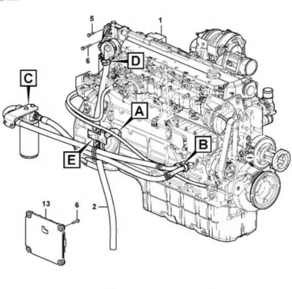 CAT C15 Diesel Motor E374 374D 374F C15 Engine Assy Transmission