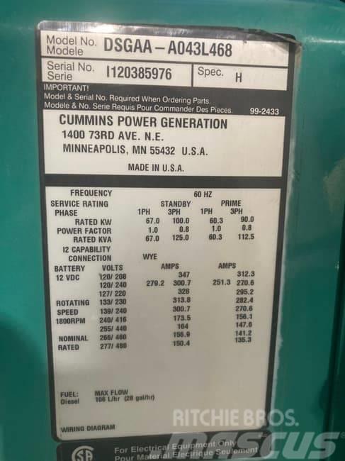 Cummins 105kW Diesel Generators