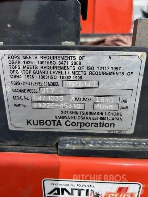 Kubota U 17-3 Mini excavators < 7t (Mini diggers)