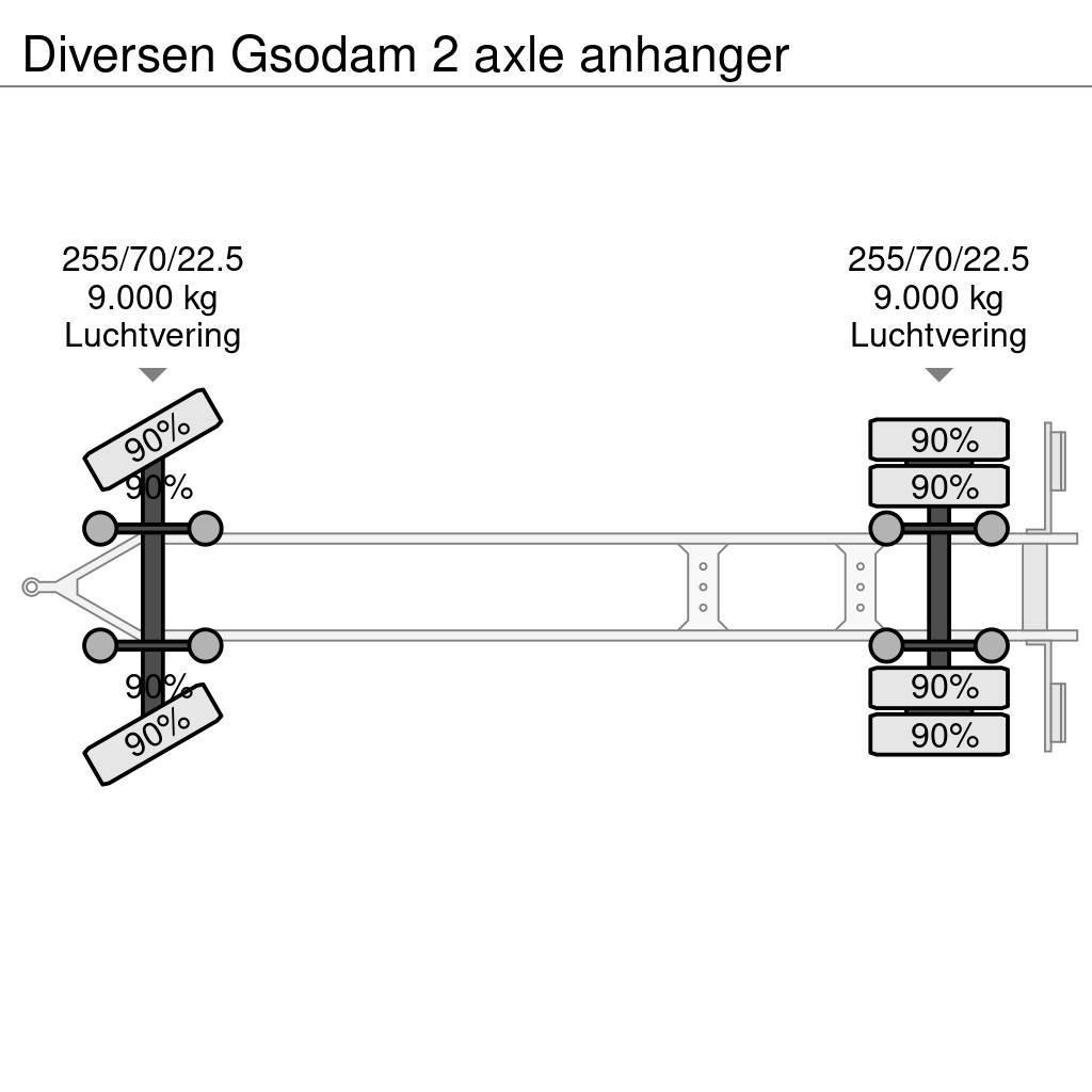  Diversen Gsodam 2 axle anhanger Flatbed/Dropside trailers
