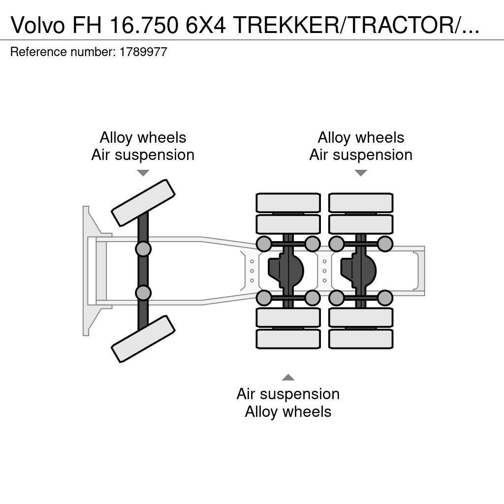 Volvo FH 16.750 6X4 TREKKER/TRACTOR/SZM EURO 6 HYDRAULIC Tractor Units