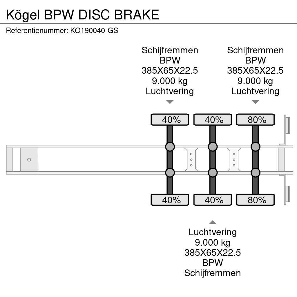 Kögel BPW DISC BRAKE Curtainsider semi-trailers