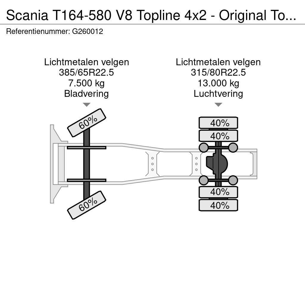Scania T164-580 V8 Topline 4x2 - Original Torpedo/Hauber Tractor Units