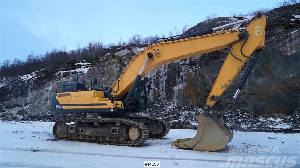 Hyundai HX520L digger w/ bucket. Crawler excavators