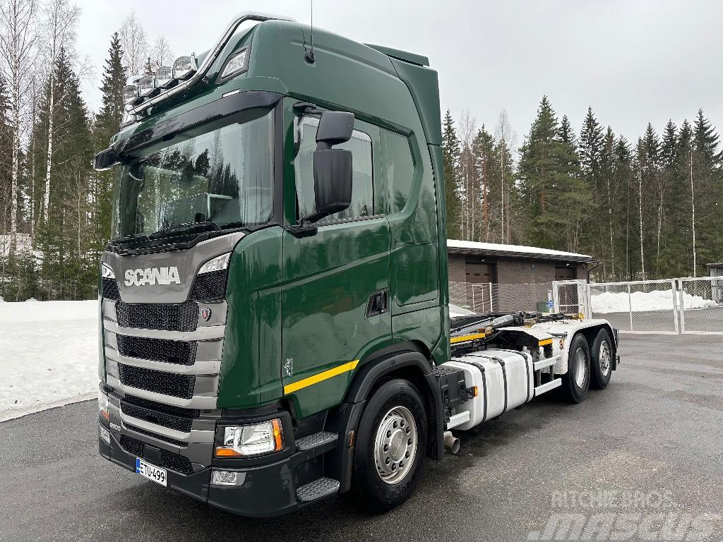 Scania S500 6x2*4 Marrel koukkulaitteella Hook lift trucks