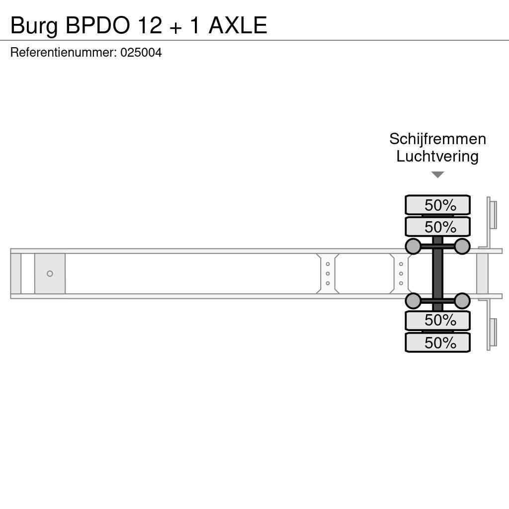 Burg BPDO 12 + 1 AXLE Flatbed/Dropside semi-trailers