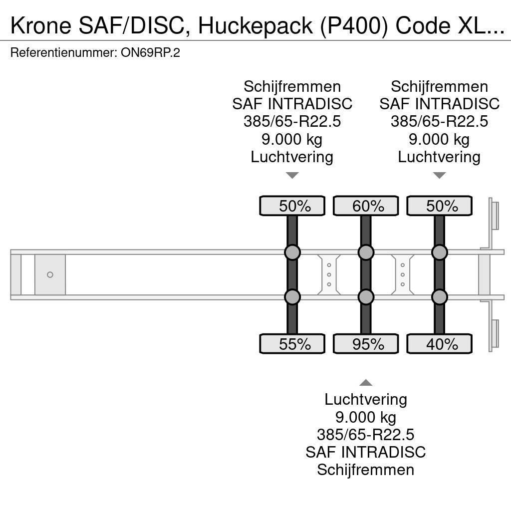Krone SAF/DISC, Huckepack (P400) Code XL, Stakepots, NL- Curtainsider semi-trailers