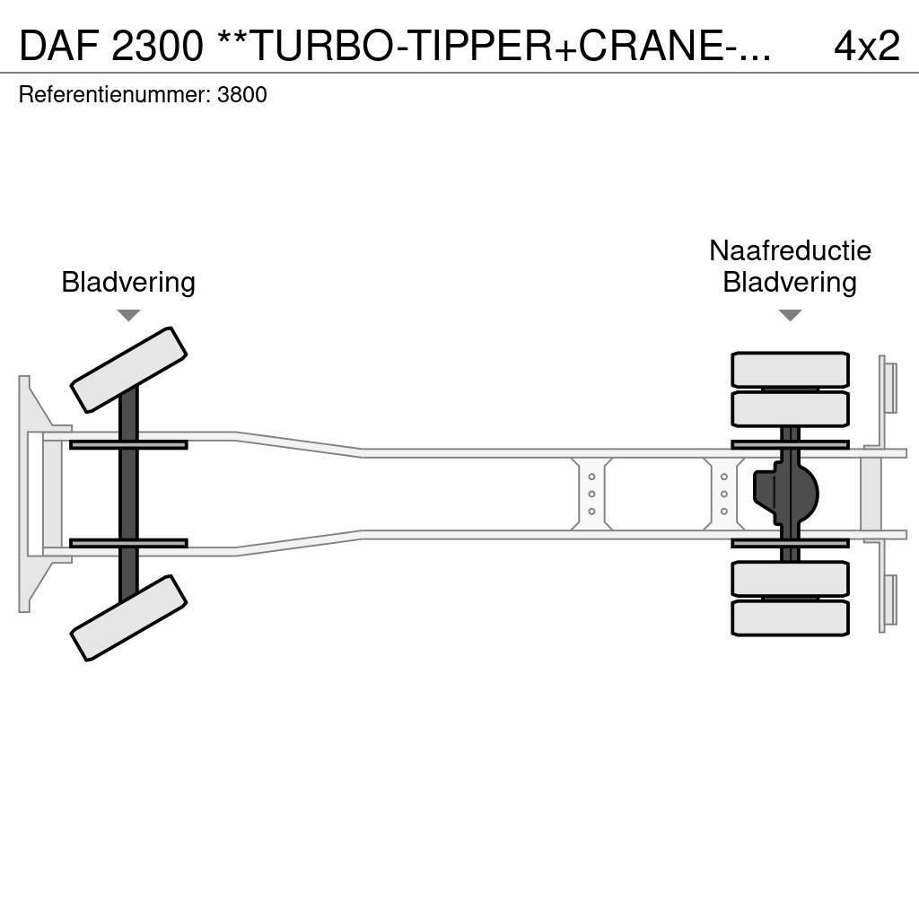DAF 2300 **TURBO-TIPPER+CRANE-NEW CONDITION** Tipper trucks