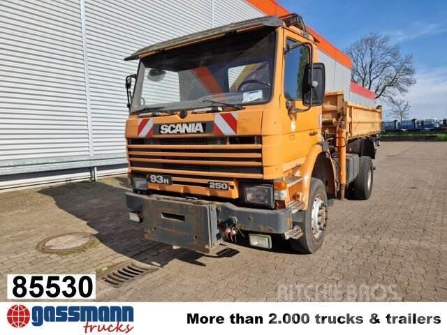 Scania 93H 250 4x4 mit Kran Palfinger PK8000, Tipper trucks