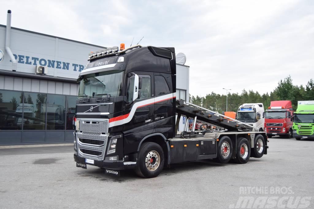 Volvo FH750 8x2 Euro 6 Vaijeri Cable lift demountable trucks