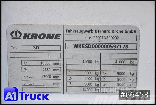 Krone SD, Mega,445/45 R19.5, BPW, Hubdach Curtainsider semi-trailers