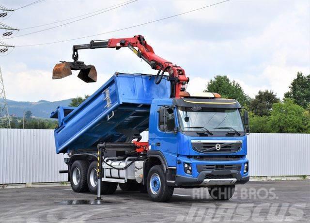Volvo FMX 370 Kipper 4,90m *EPSILON Q150Z/FUNK*6x4 Crane trucks