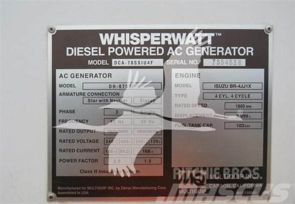 MultiQuip WHISPERWATT DCA70SSIU4F Gas Generators