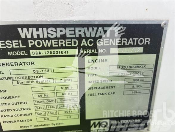 MultiQuip WHISPERWATT DCA125SSIU4F Gas Generators