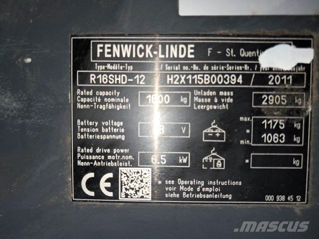Linde R16SHD-12 Työntömastotrukit