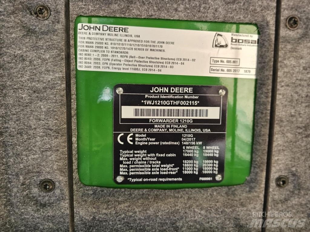 John Deere 1210 G Harvesterit