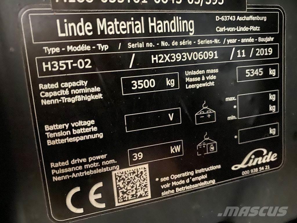 Linde H35T-02 Nestekaasutrukit