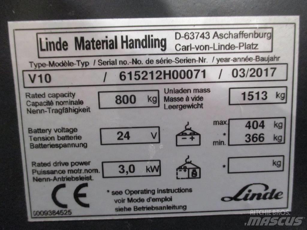 Linde V 10 Korkeakeräilytrukit