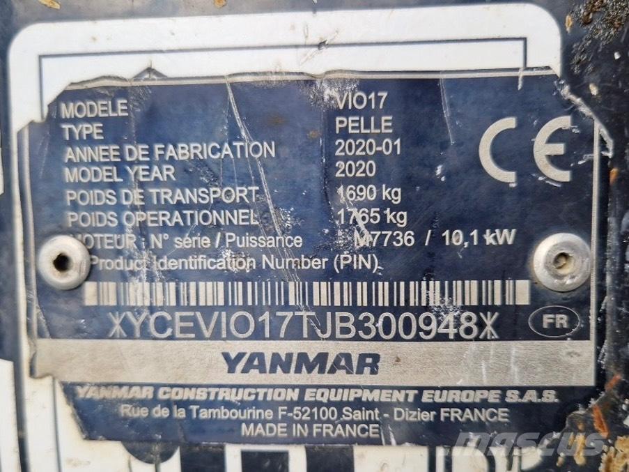 Yanmar Vio 17 Minikaivukoneet < 7t