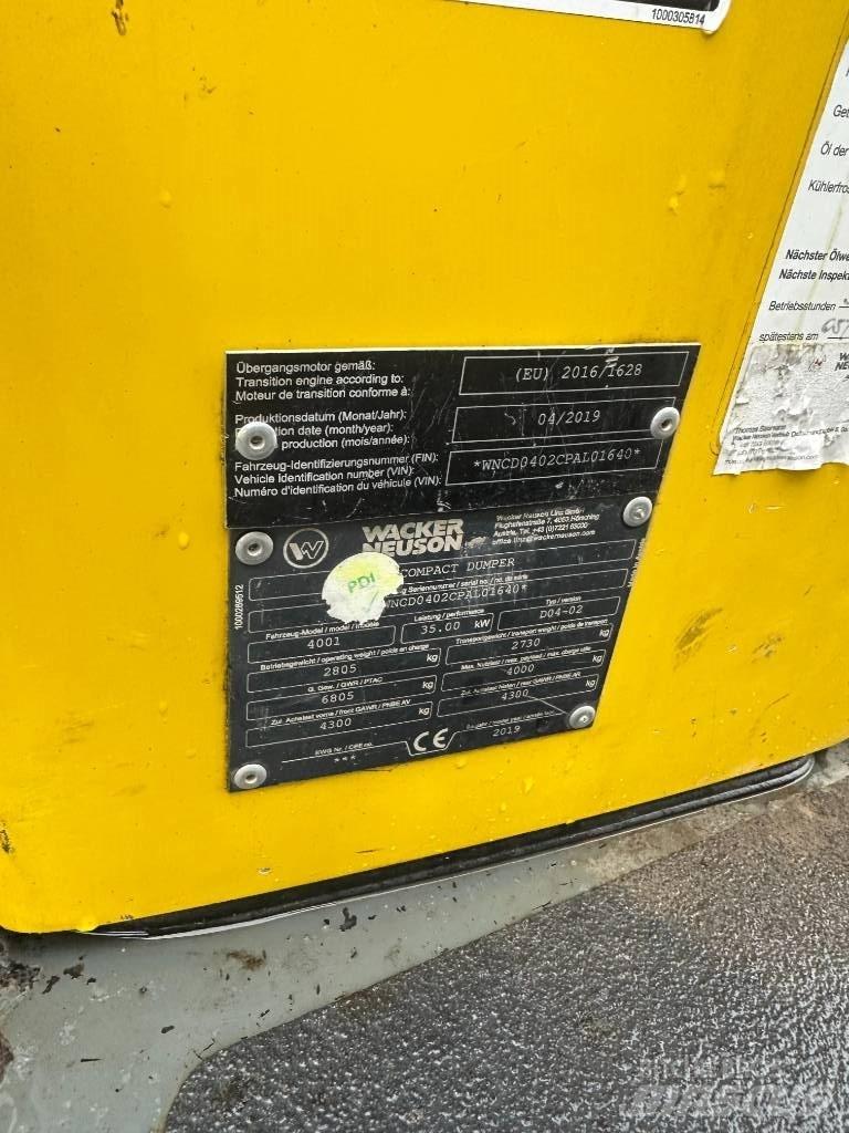 Wacker Neuson 4001 Minidumpperit