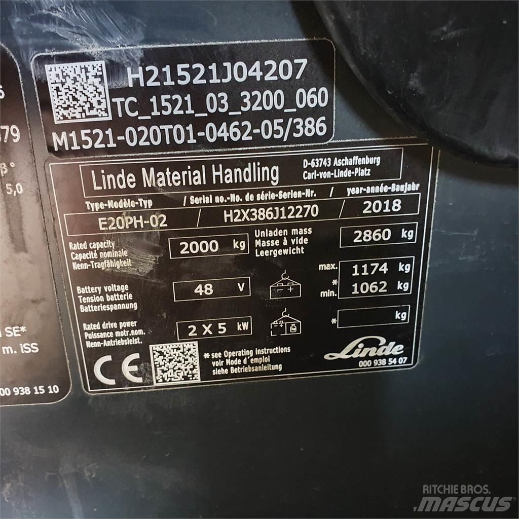 Linde E20PH Sähkötrukit