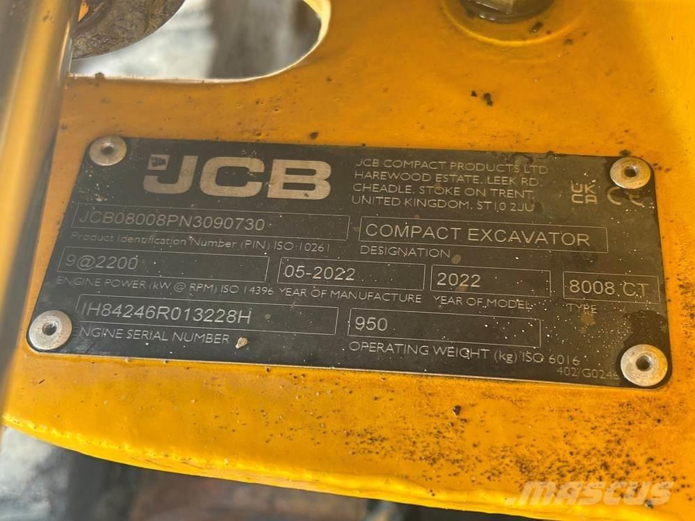 JCB MICRO 8008 Minikaivukoneet < 7t