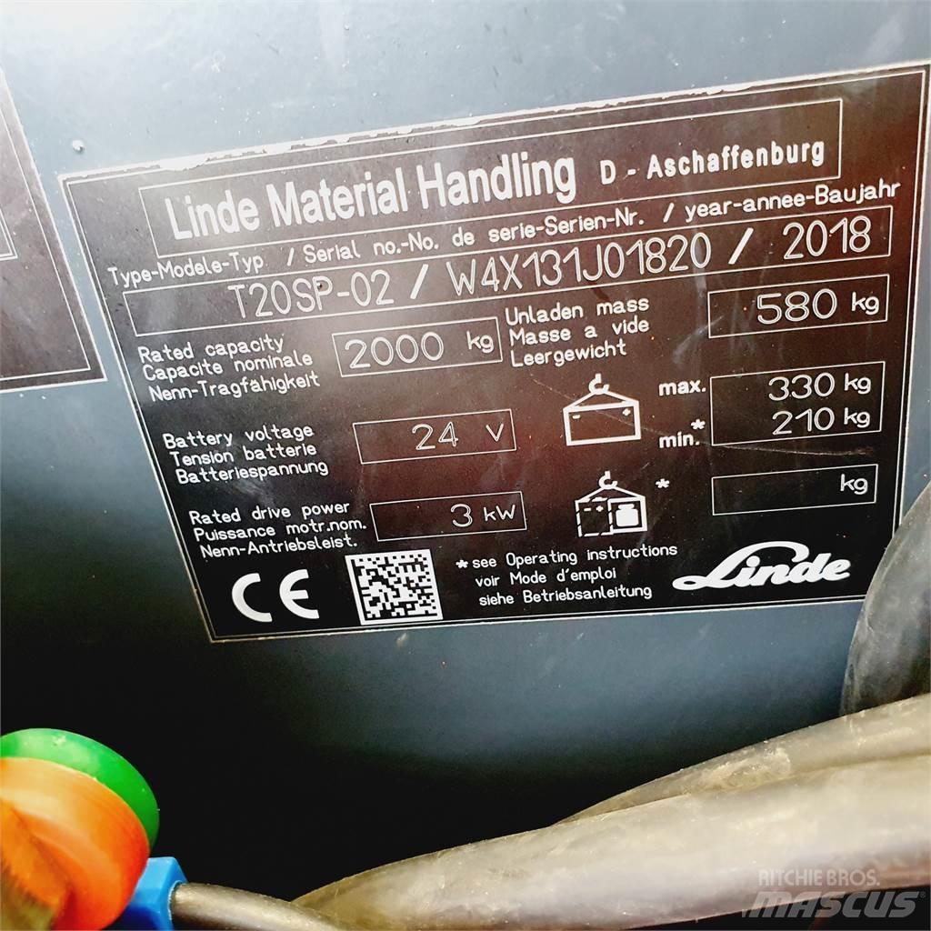 Linde T20SP kurz Lavansiirtotrukit
