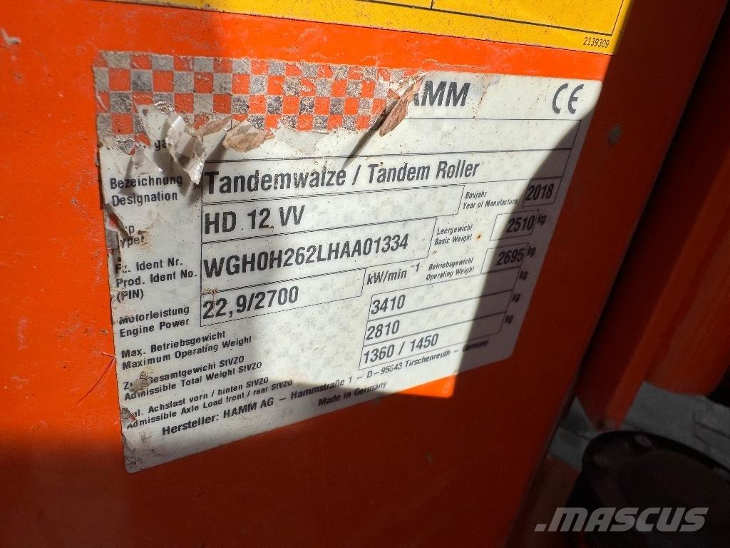 Hamm HD 12 VV Tandemjyrät
