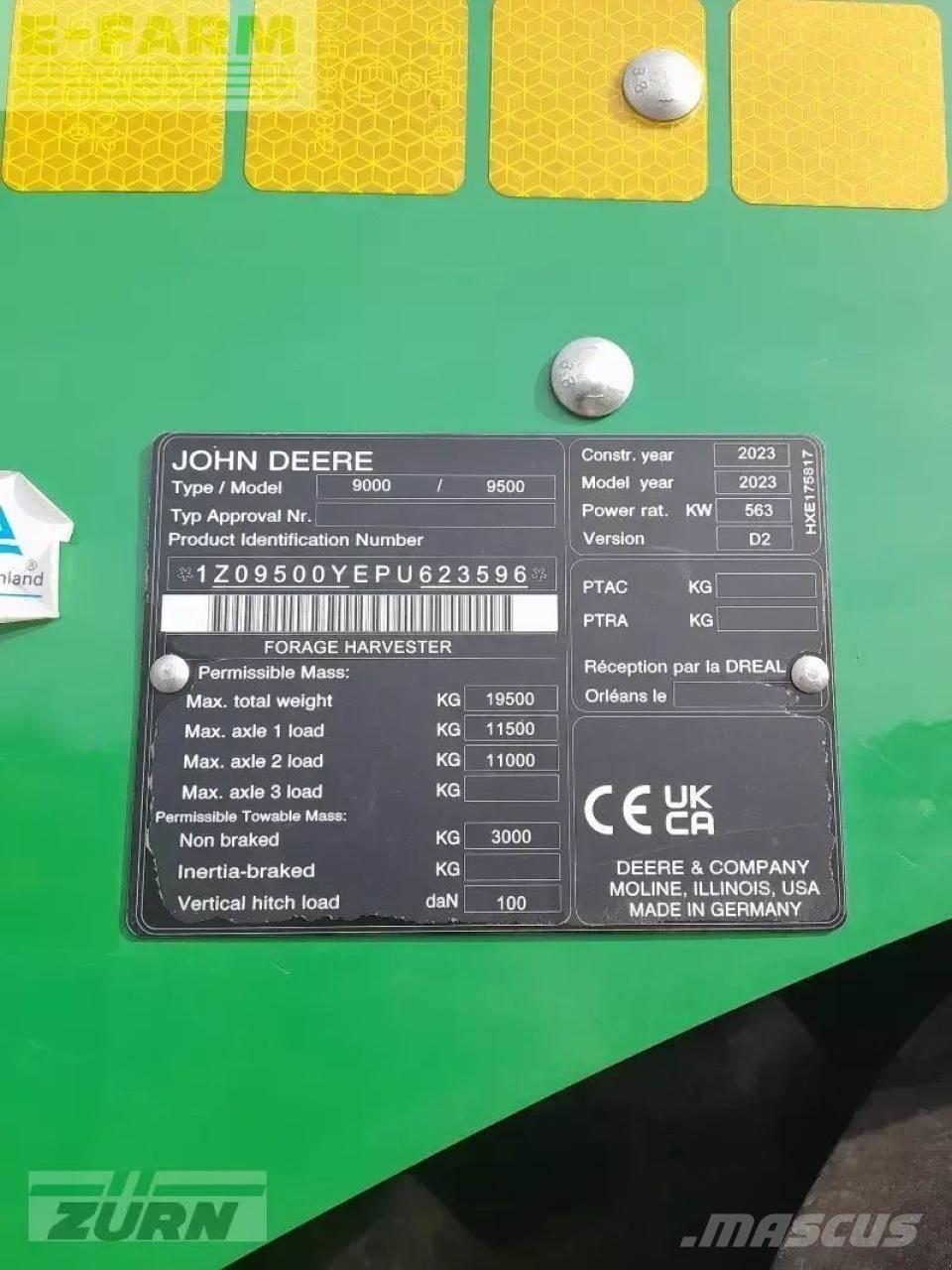 John Deere 9500 Ajosilppurit
