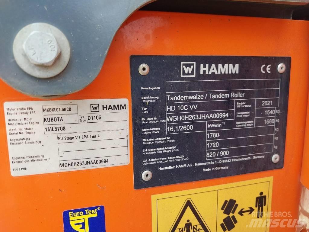 Hamm HD 10 C VV Tärylevyt