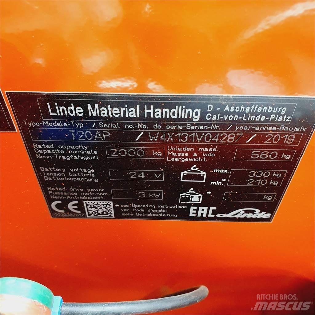 Linde T20AP kurz Lavansiirtotrukit