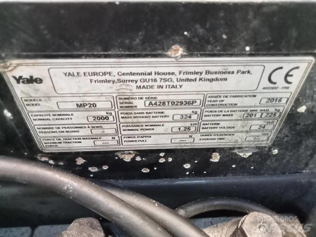 Yale MP20AC Lavansiirtotrukit