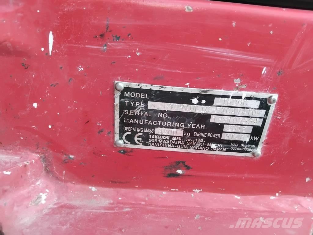 Takeuchi TB290 Minikaivukoneet < 7t