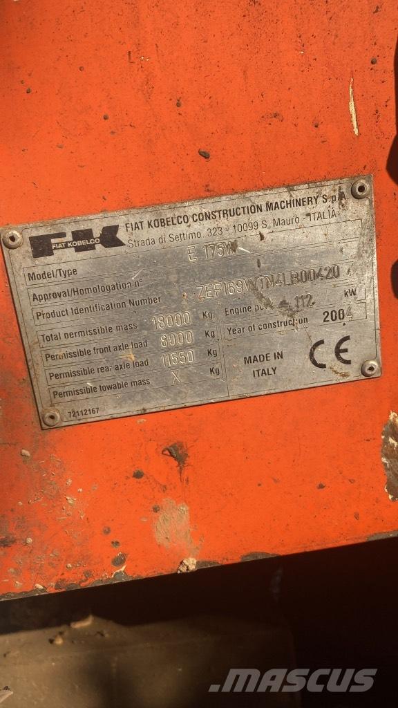 Fiat-Kobelco E 175 W Pyöräkaivukoneet