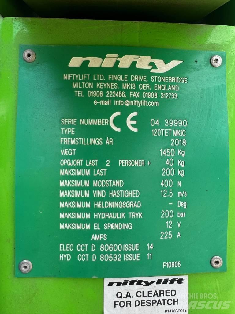 Niftylift 120 T Hinattavat henkilönostimet
