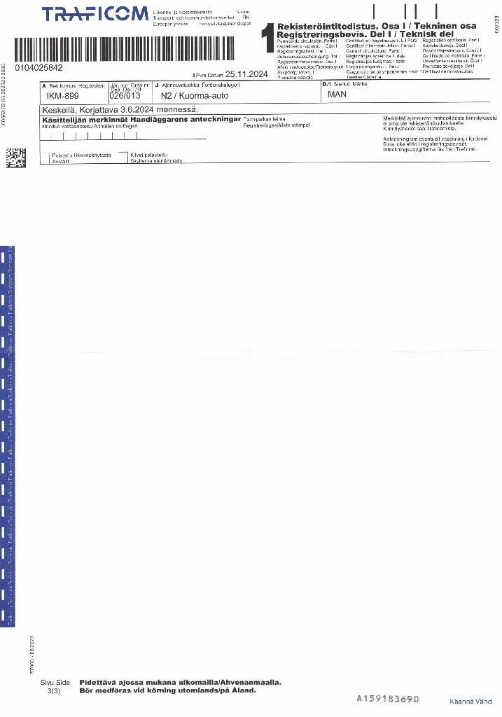 MAN TGL 12.220 Umpikorikuorma-autot