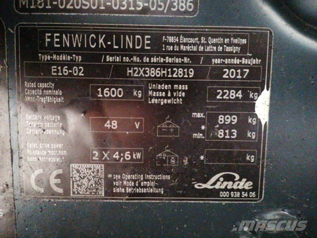 Linde E16-02 Sähkötrukit