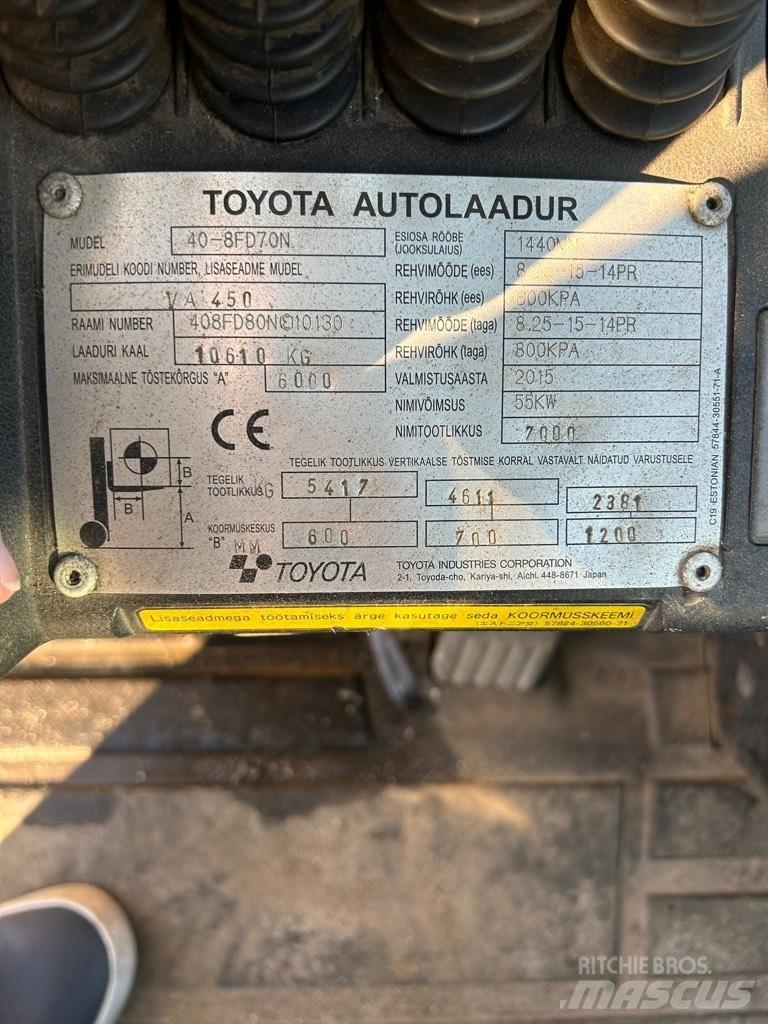 Toyota 40-8 FD 70 N Dieseltrukit